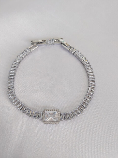 Baget Su Yolu Çelik Bileklik Silver