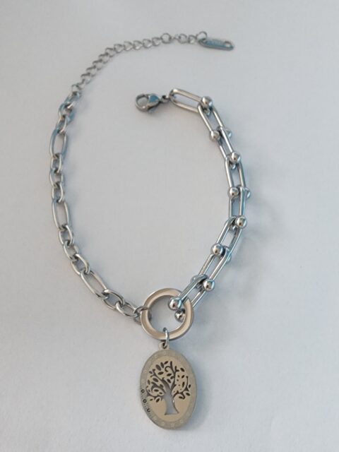 Çelik Hayat Ağacı Bileklik