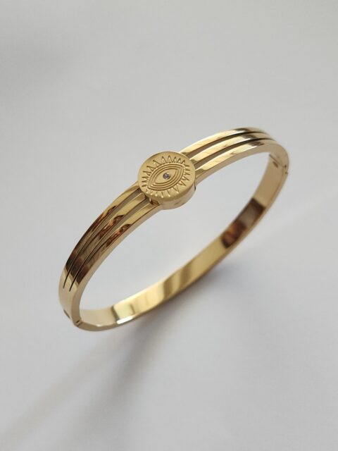 Günes Motifli Çelik Kelepçe