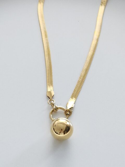 İtalyan Zincirli Topçuklu Kolye
