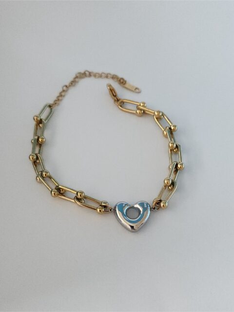 Kalpli Tiffany Çelik Bileklik