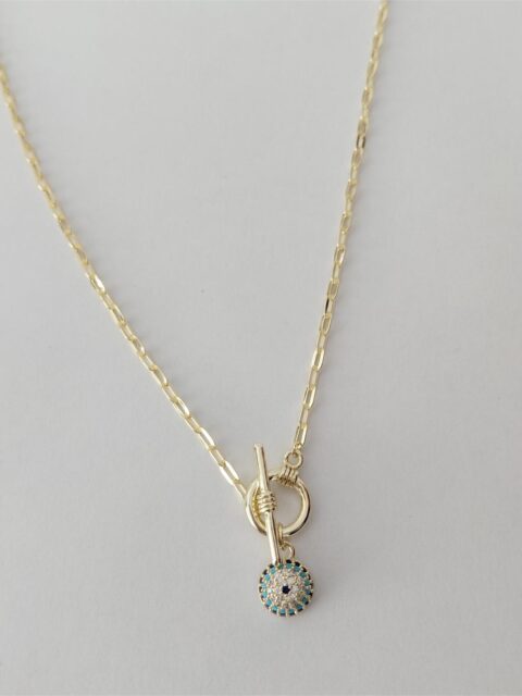 Taşlı Nazar Boncuklu Xuping Kolye