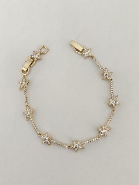 Xuping Taşlı Yıldız Bileklik Gold