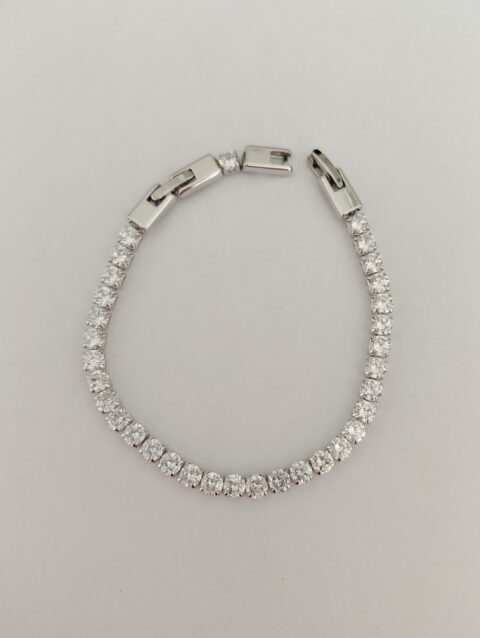 Xuping Zirkon Taşlı Su Yolu Bileklik Silver