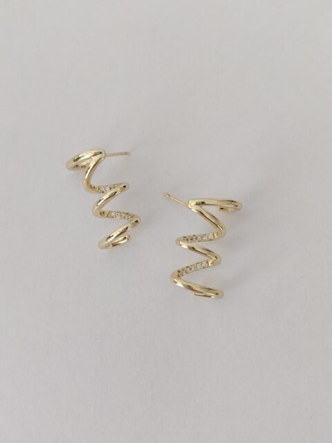 Xuping Taşlı Sarmal Küpe