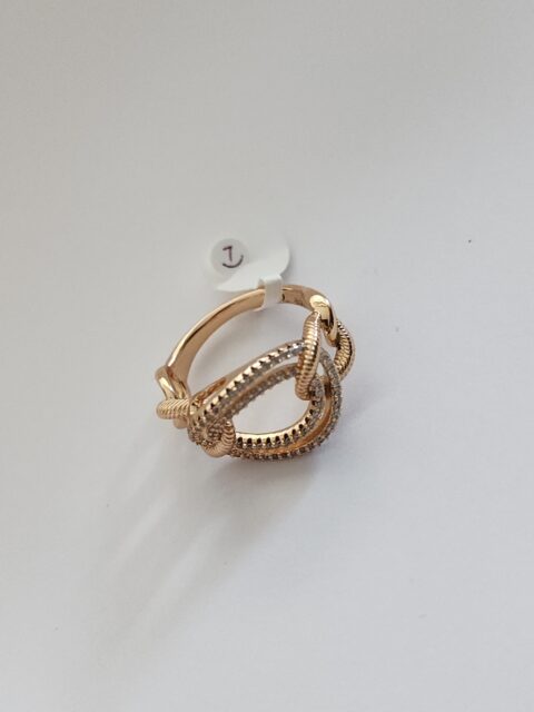 Zirkon Taşlı Halka Detay Çelik Yüzük