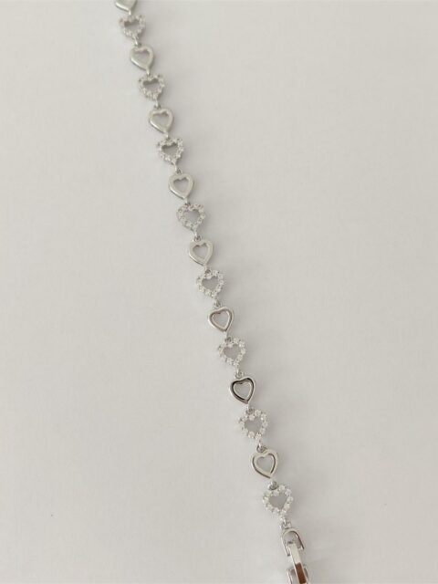 Zirkon Taşlı Kalpli Xuping Bileklik