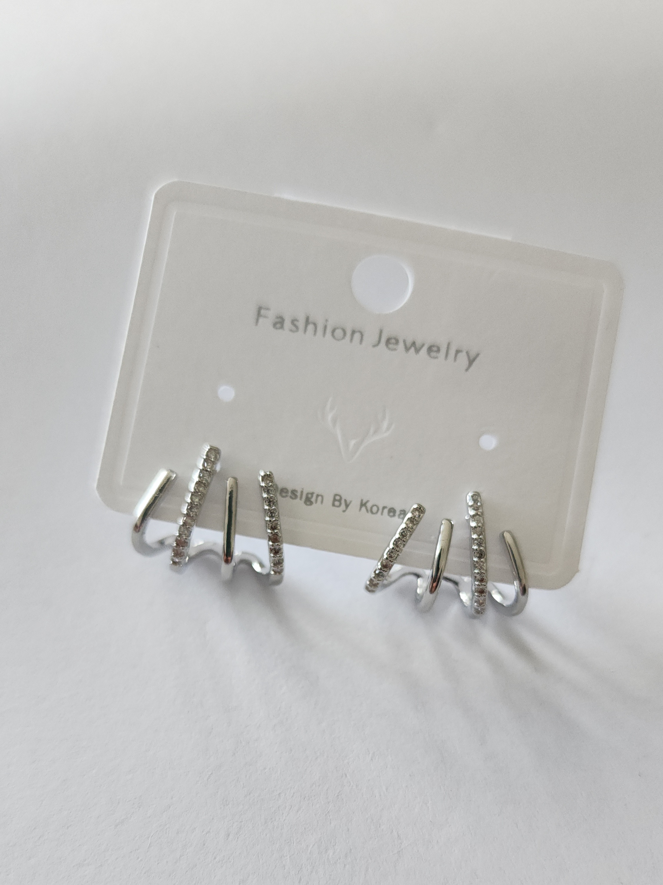 oklu Grnml Tasli Kpe Silver 