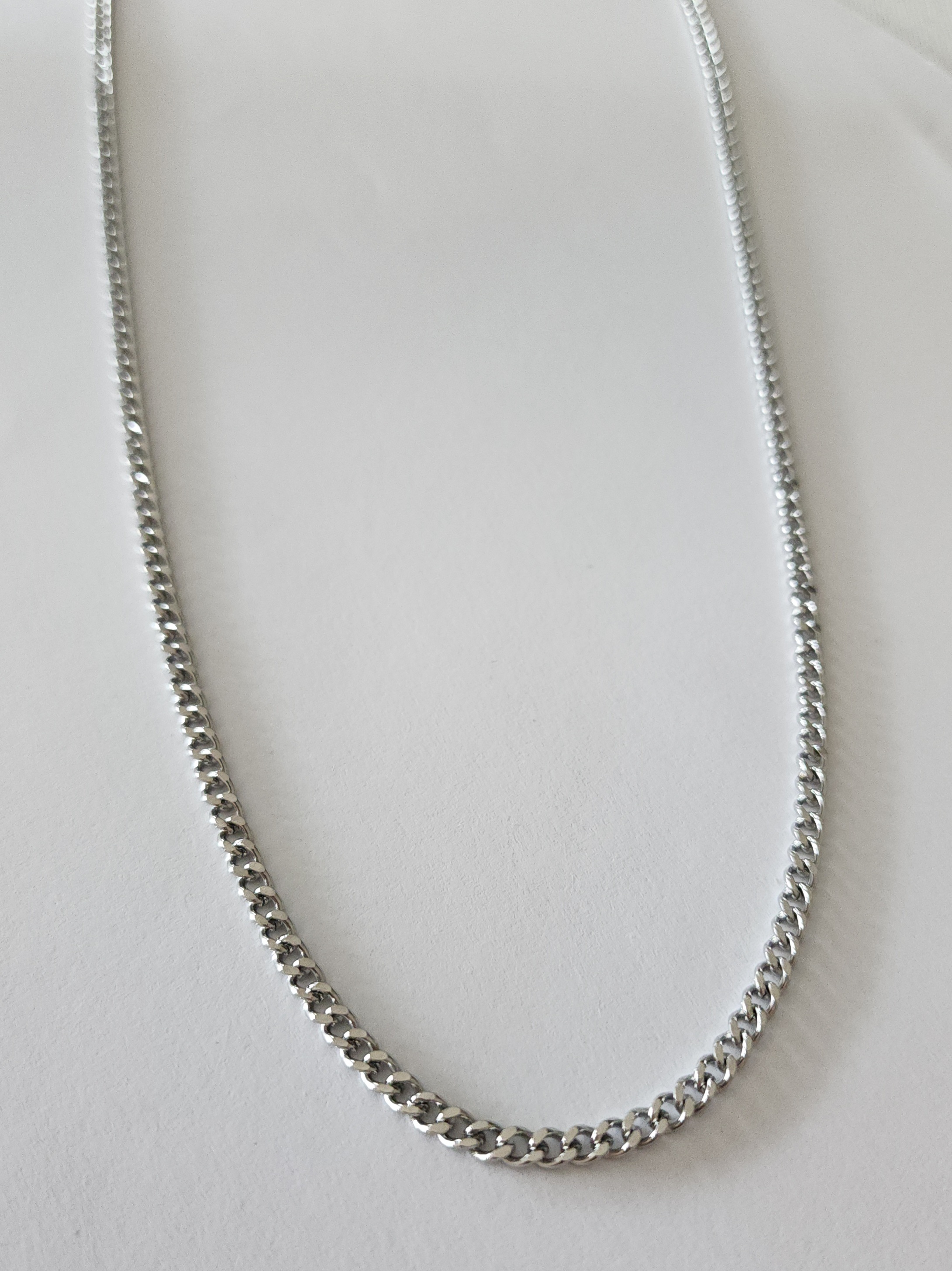 Uzun Zincir elik Kolye Silver 