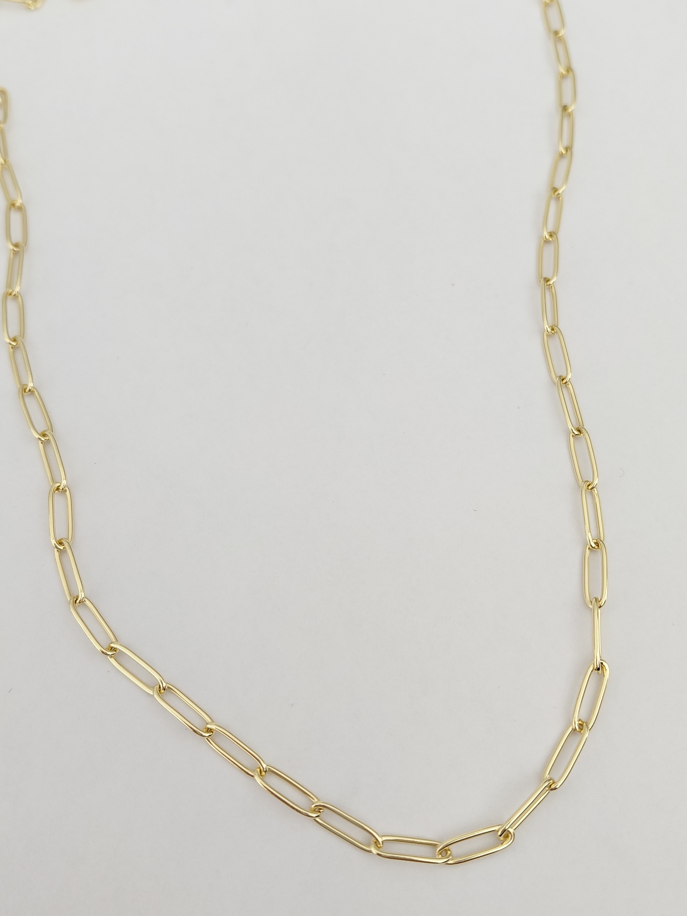 İnce Oval Halka Zincir Kolye 60 cm