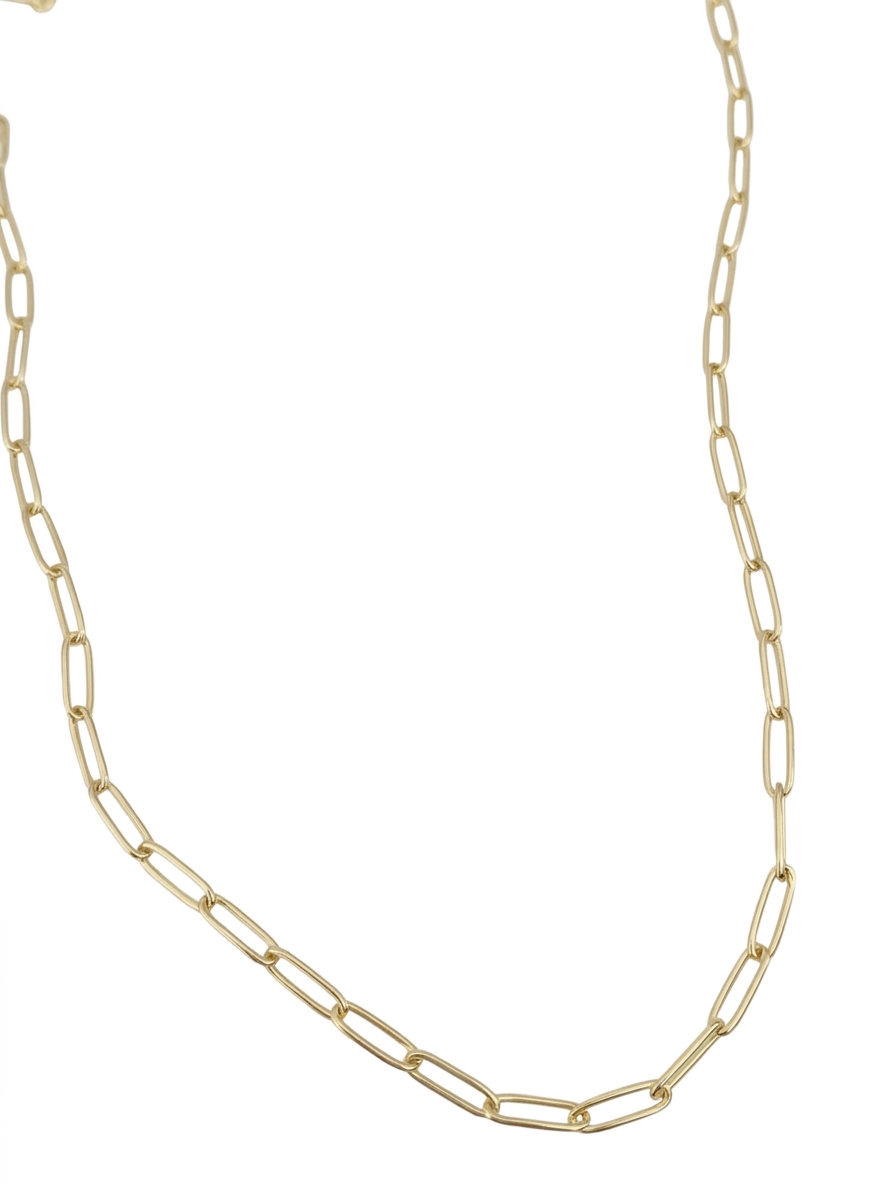 İnce Oval Halka Zincir Kolye 60 cm