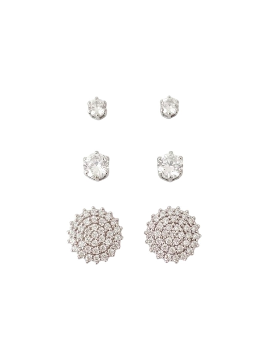Zirkon Taşlı İğneli 6 lı Set Küpe